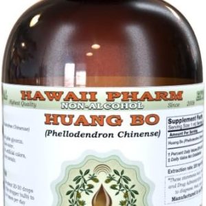 HawaiiPharm Huang Bo Extracto líquido sin alcohol, Huang Bo, Huang Bai, árbol de corcho de amur (phellodendron chinense) suplemento herbario de HawaiiPharm Huang Bo Extracto líquido sin alcohol, Huang Bo, Huang Bai, árbol de corcho de amur (phellodendron chinense) suplemento herbario de