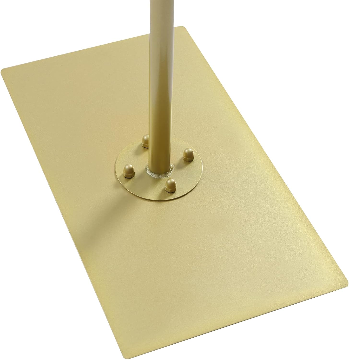 Sistema de soporte de fondo de arco de boda de metal grande, kit de tubo profesional resistente para telón de fondo con base de acero (dorado de 4.9
