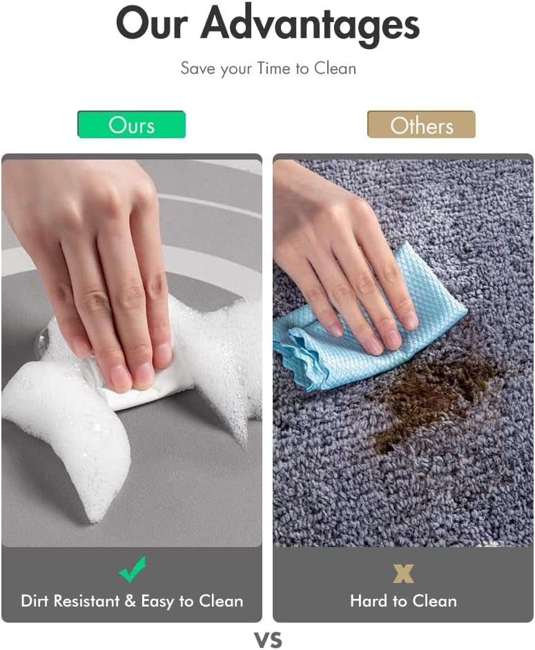 MontVoo Alfombra de baño larga para baño, antideslizante, absorbente, de secado rápido, delgada, alfombra de baño con parte trasera de goma,