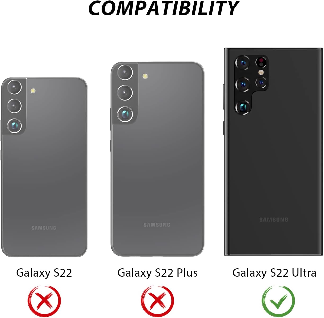 ZUSLAB Funda compatible con funda tipo cartera para Samsung Galaxy S22 Ultra de 6.8 pulgadas 2022, funda para teléfono con tarjetero a prueba de