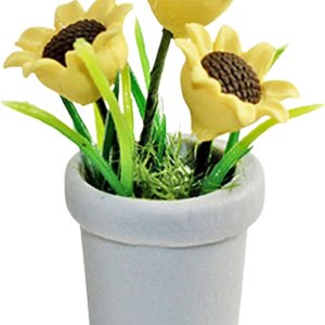 Miniatura Girasol Exquisita Imaginación Cultivo Resina Muñeca Casa Mini Girasol para Gris Miniatura Girasol Exquisita Imaginación Cultivo Resina Muñeca Casa Mini Girasol para Gris