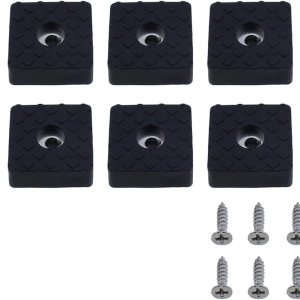RLECS – 10 pies cuadrados de goma para muebles de 1.181 in x 1.181 in, forma cuadrada, color negro, antideslizantes, almohadillas de goma para patas RLECS – 10 pies cuadrados de goma para muebles de 1.181 in x 1.181 in, forma cuadrada, color negro, antideslizantes, almohadillas de goma para patas