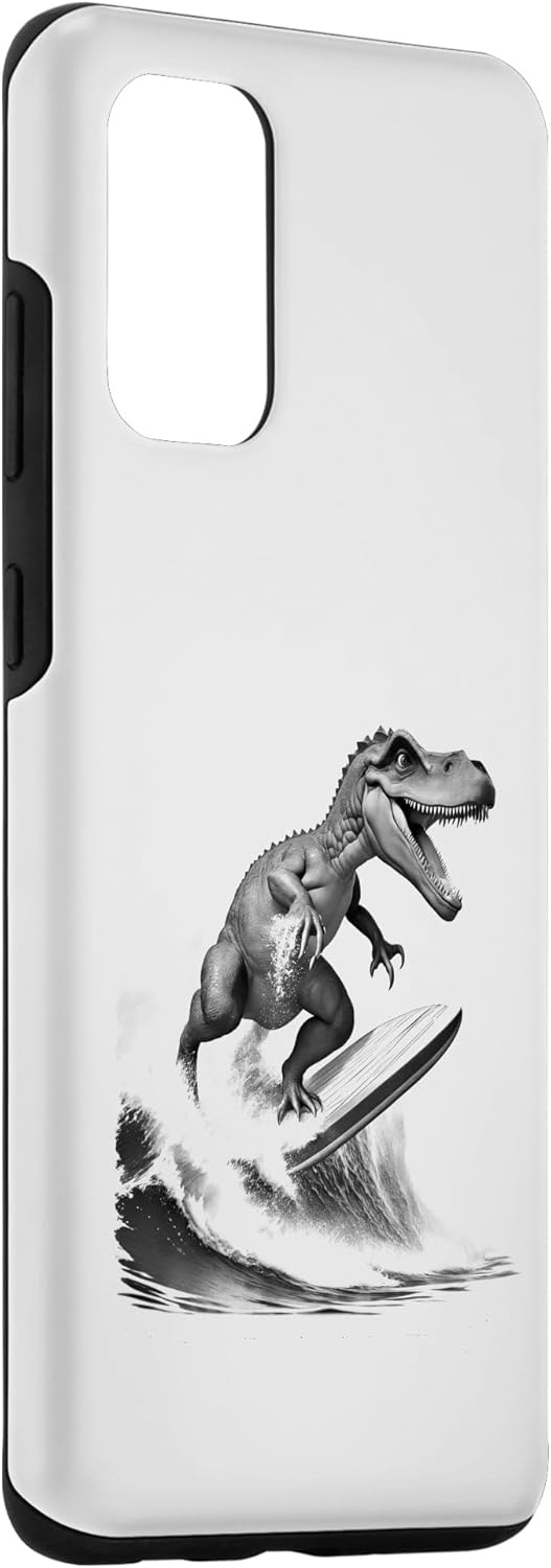 Galaxy S20+ Jurassic rad-asaurus shredder surfing dinosaur t-rex Case