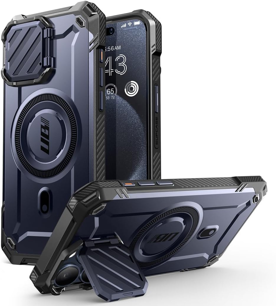 SUPCASE UB Mag XT – Funda para iPhone 15 Pro de 6.1 pulgadas con funda para cámara, compatible con MagSafe Funda resistente con soporte integrado