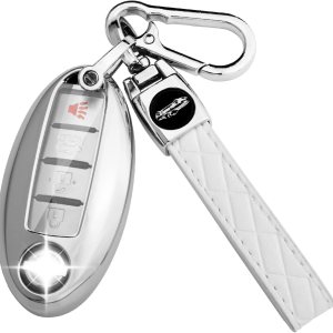 Funda para llavero Nissan con llavero, carcasa de TPU suave protección completa para Altima Rogue, Maxima, Sentra, Infiniti, Armada, Sedán, Murano, Funda para llavero Nissan con llavero, carcasa de TPU suave protección completa para Altima Rogue, Maxima, Sentra, Infiniti, Armada, Sedán, Murano,