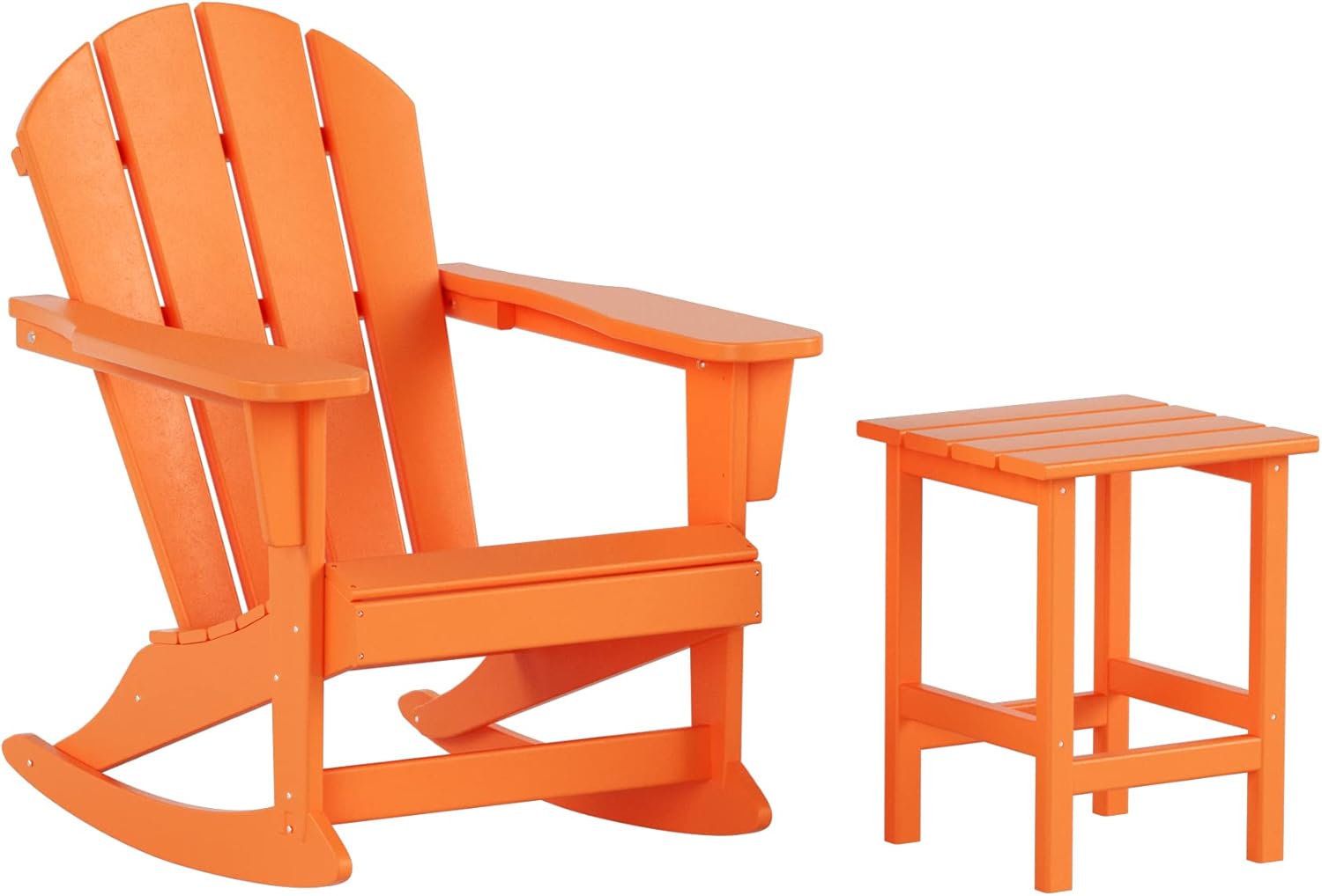 WestinTrends Malibu – Juego de 2 sillas mecedoras para exteriores, para todo tipo de clima, de madera de polietileno, porche, patio, silla mecedora