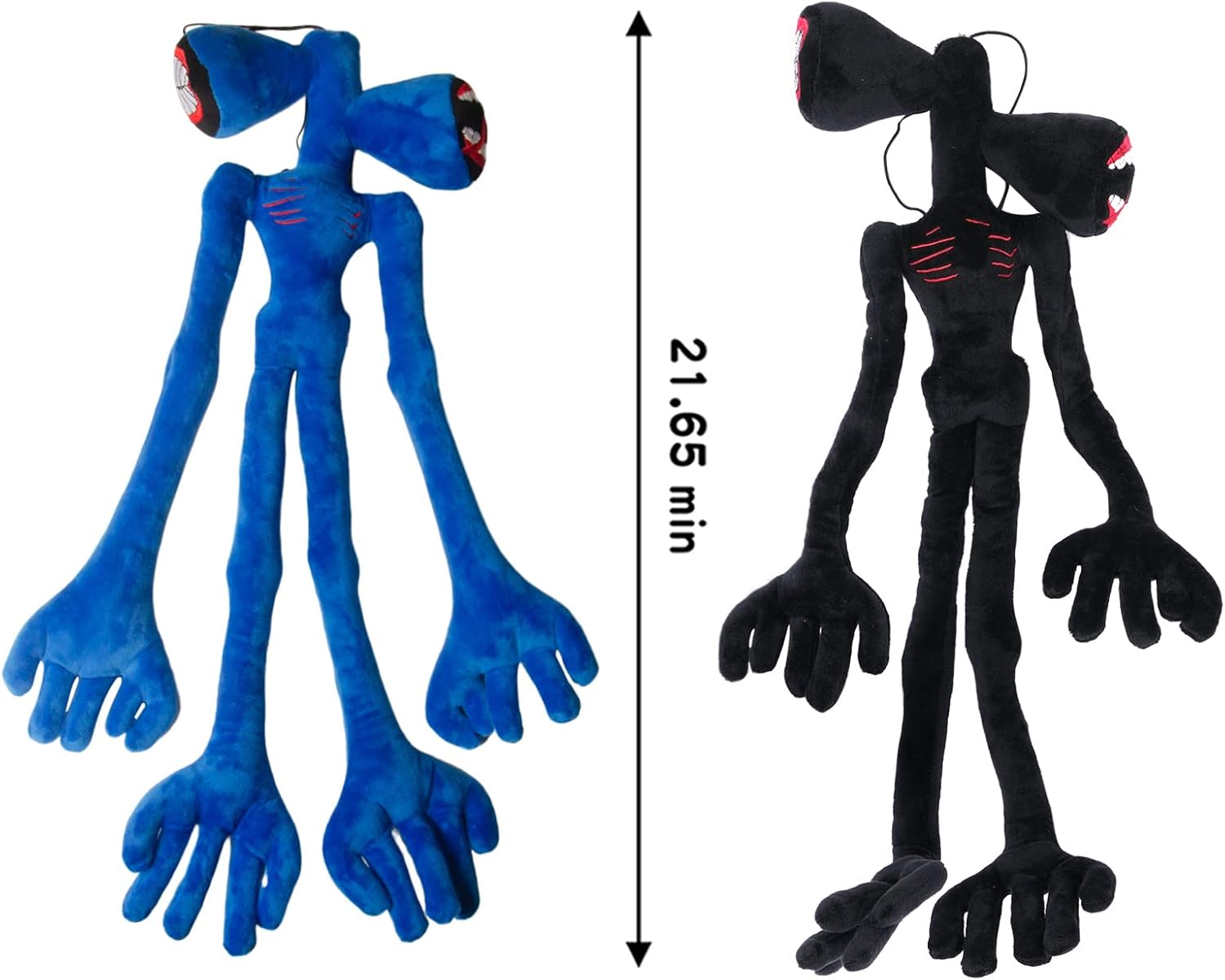 Zhaowenjing 2 piezas de peluche de doble cabeza 21.5 pulgadas juguetes de peluche de terror para niños, juguetes de regalo de cumpleaños, muñecas de
