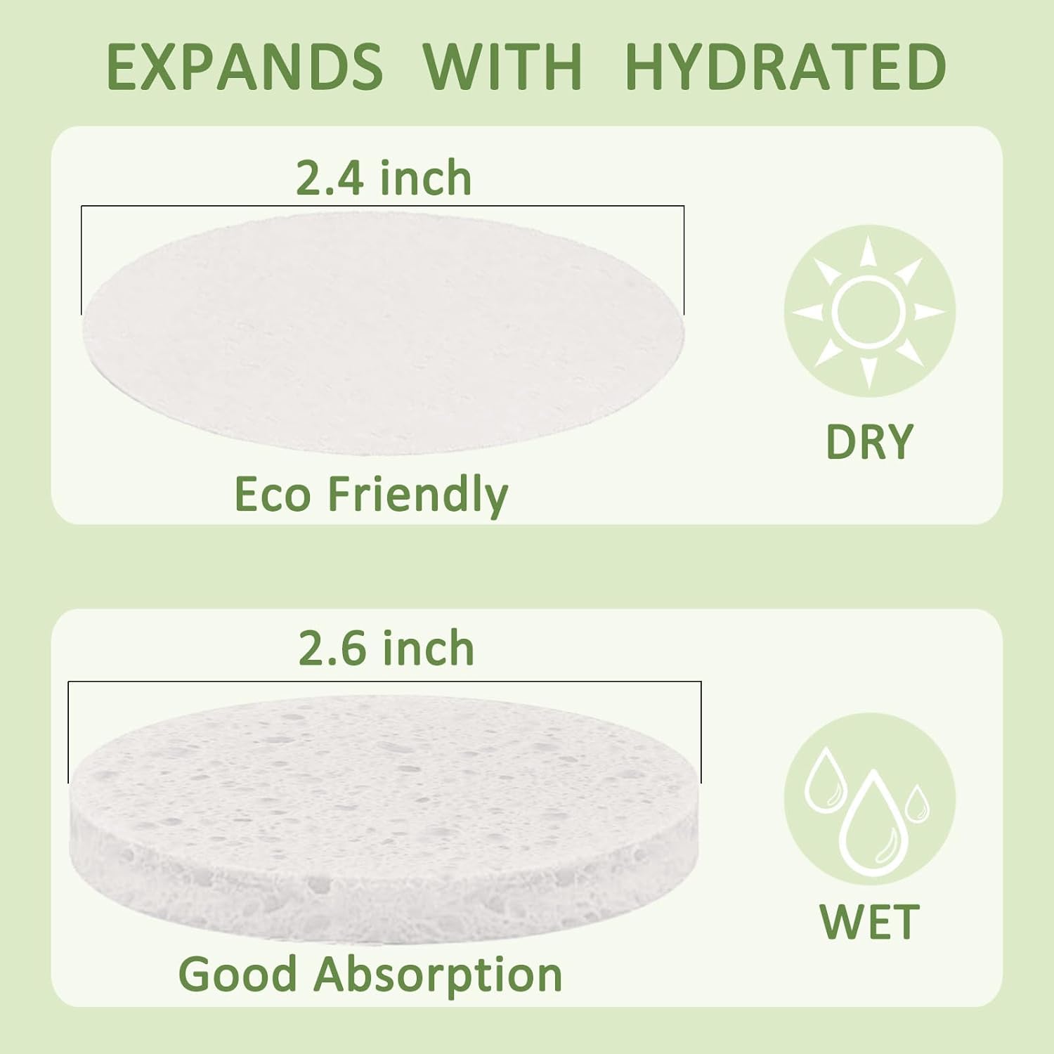 300 esponjas faciales comprimidas para limpieza de celulosa natural, esponja cosmética de spa para limpieza facial, maquillaje exfoliante o