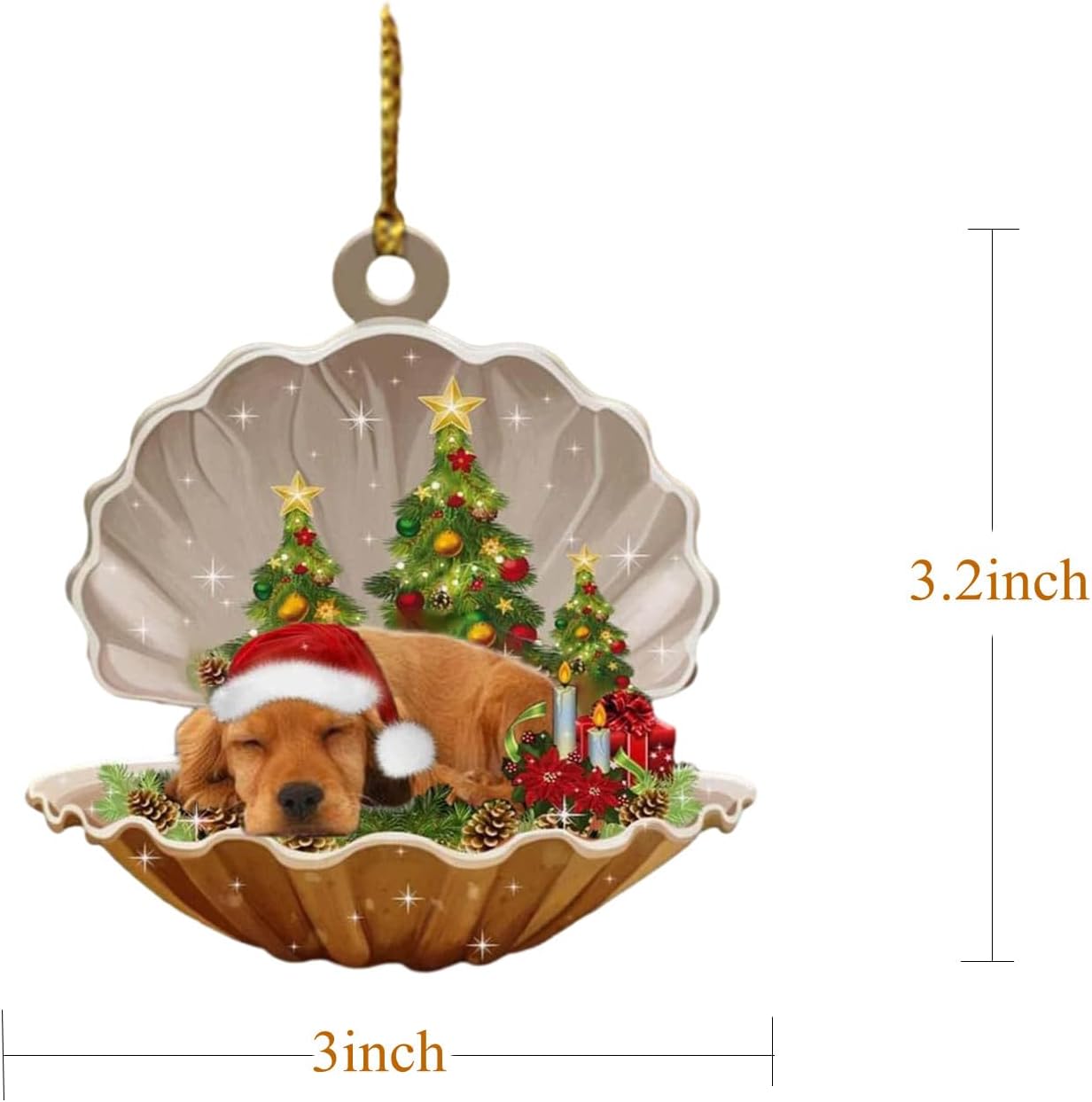 Adornos de perro para árbol de Navidad, lindas decoraciones de imagen de perro, regalos conmemorativos para mascotas para Navidad, divertidos