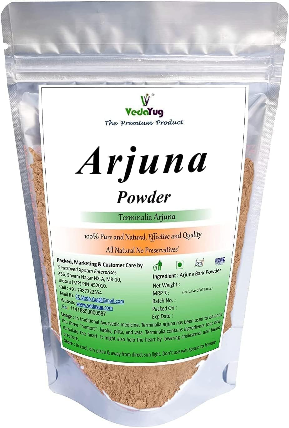 SENTA Arjun Powder  100% puro Arjun Chhal Powder  Terminalia Arjuna (7.05 oz)