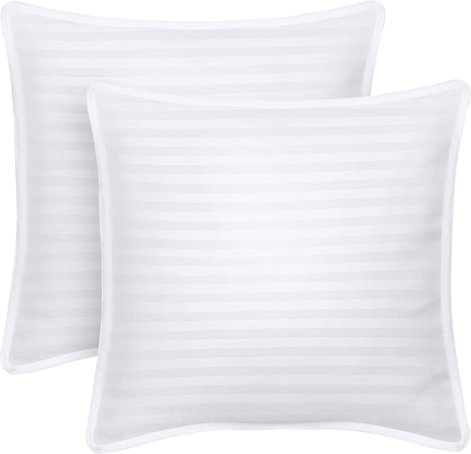 Utopia Bedding – Almohadas de cama para dormir, tamaño europeo (blanco), juego de 2, calidad de hotel refrescante, para dormir de espalda, boca