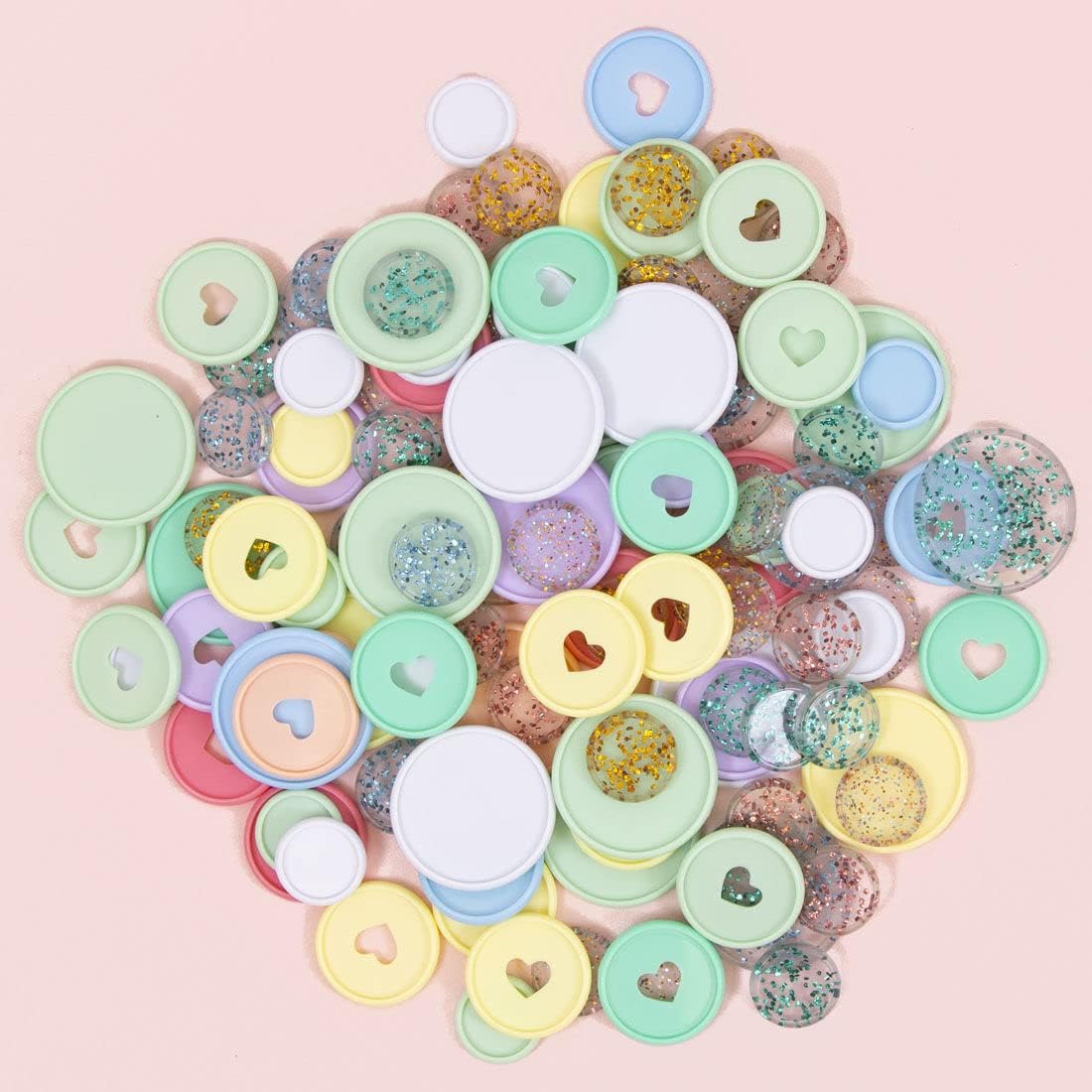 Craftelier – Anillos en forma de S de disco con purpurina de plástico para encuadernación de álbumes de recortes para planificadores, agendas,