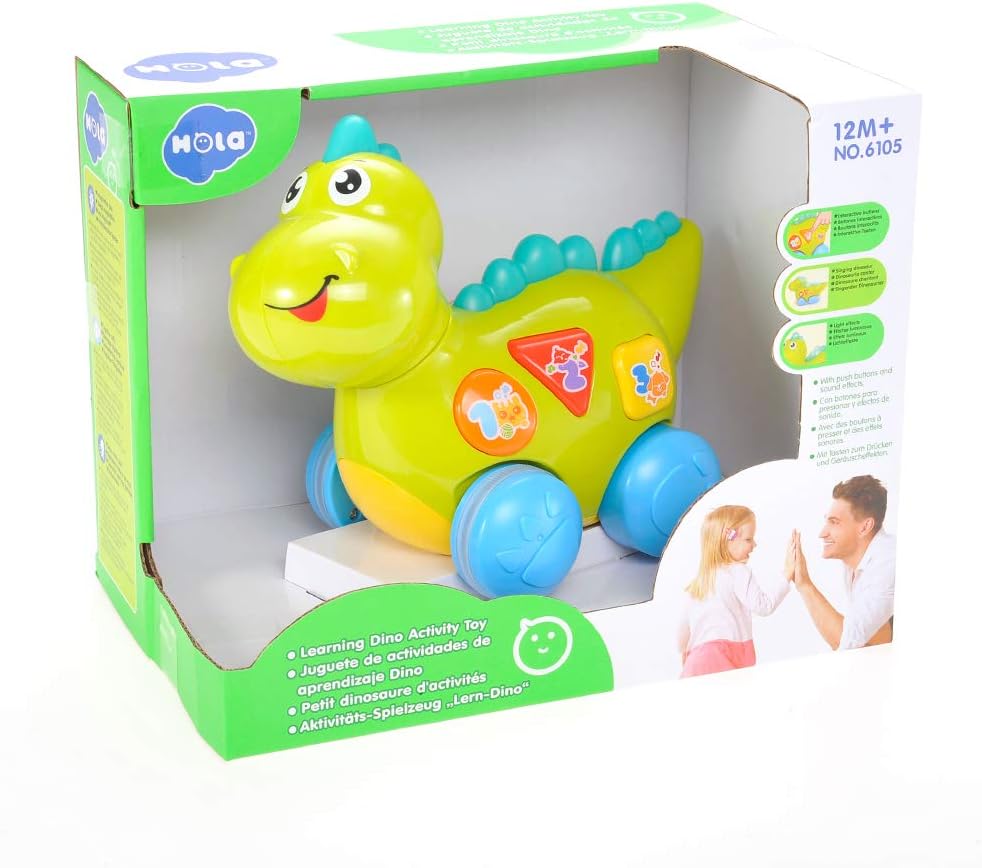 PowerTRC Juguete de dinosaurio parlante  Luces  Sonidos  Actividades educativas