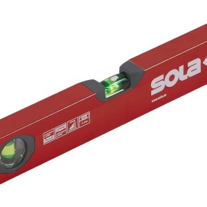 SOLA LSX16 X PRO Perfil de caja de aluminio nivel de burbuja con 2 viales ampliados 60%, 16 pulgadas, rojo SOLA LSX16 X PRO Perfil de caja de aluminio nivel de burbuja con 2 viales ampliados 60%, 16 pulgadas, rojo