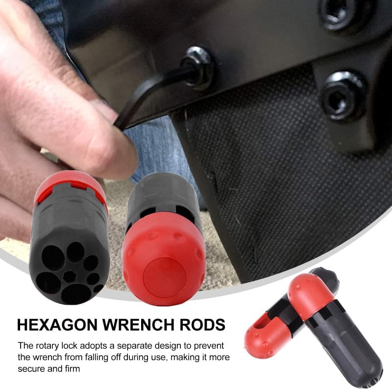 Paquete de 3 llaves hexagonales, mango auxiliar, llave Allen hexagonal, barra de extensión de varilla de extensión para mango en T, adaptador de