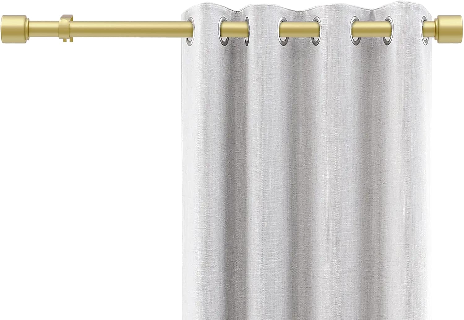 Barras de cortina resistentes para ventanas de 66 a 120 pulgadas, diseño moderno M3, dorado, 66-120 pulgadas