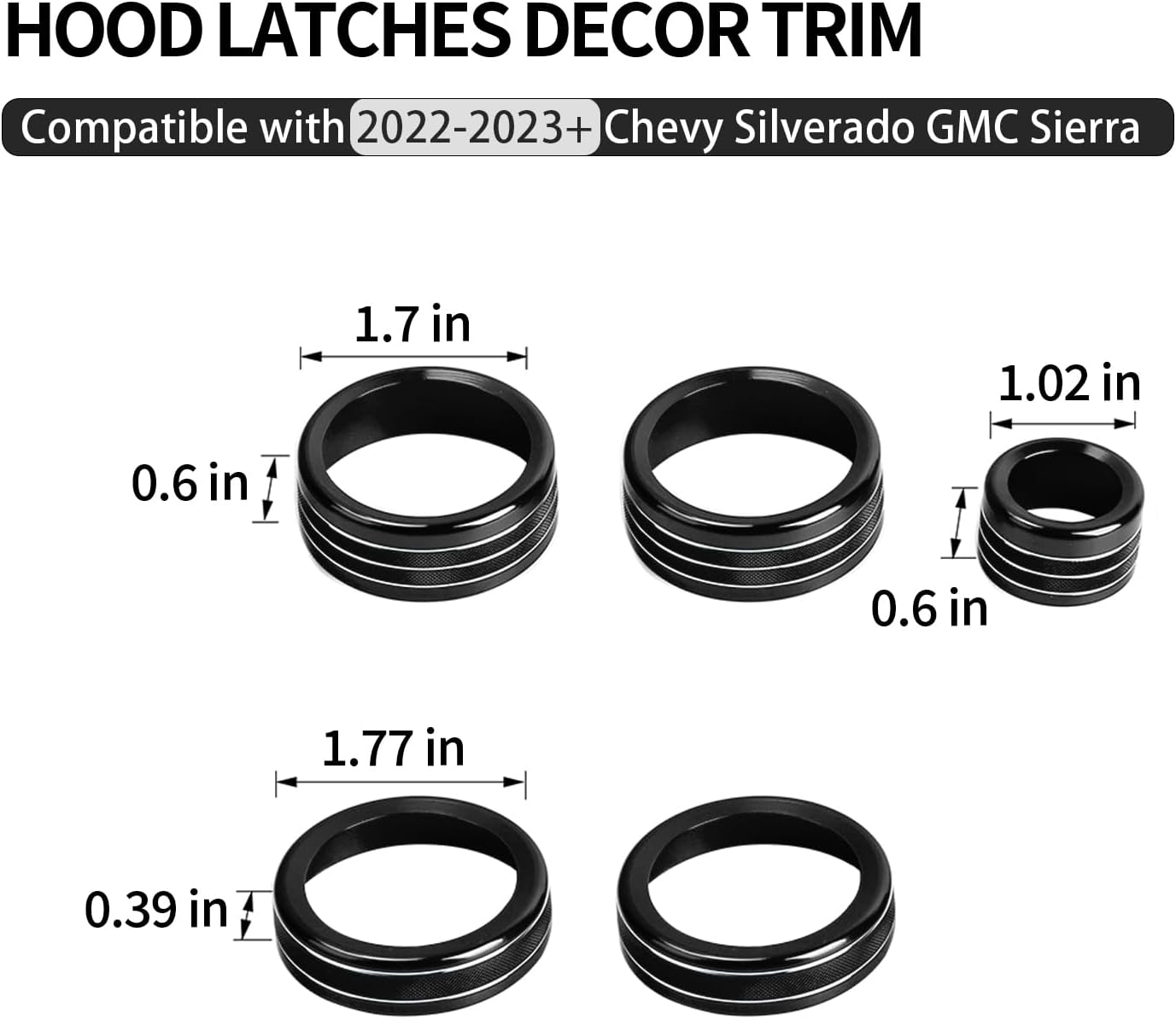 Voodonala Pomos de radio AC para interruptor de aire acondicionado, botón central de consola para interruptor de consola central, moldura para Chevy