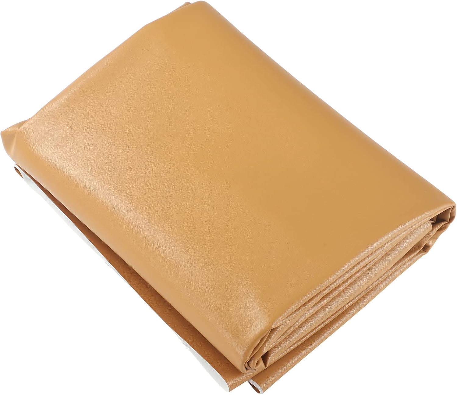 Picheng Hojas de cuero sintético de vinilo tela de piel sintética suave marrón claro, impermeable, 54 x 36 pulgadas, tapicería de vinilo suave para
