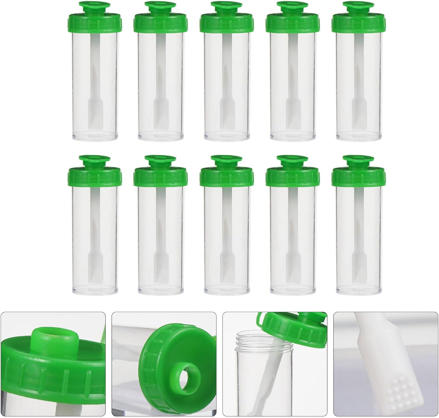 POPETPOP Colector fecal Designable 50pcs 0.5 fl oz Taburete Espécimen Taza Taburete Contenedor con Cuchara Tapa Taburete Taza de Muestreo