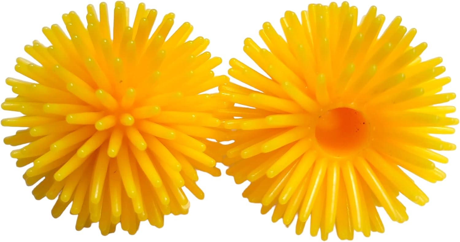 Zugar Land Coloridas tapas de lápices de bolas de seto (paquete de 12) de 1.5 pulgadas. Diversión para la ansiedad. Bolas de pinchos. Incentivo de