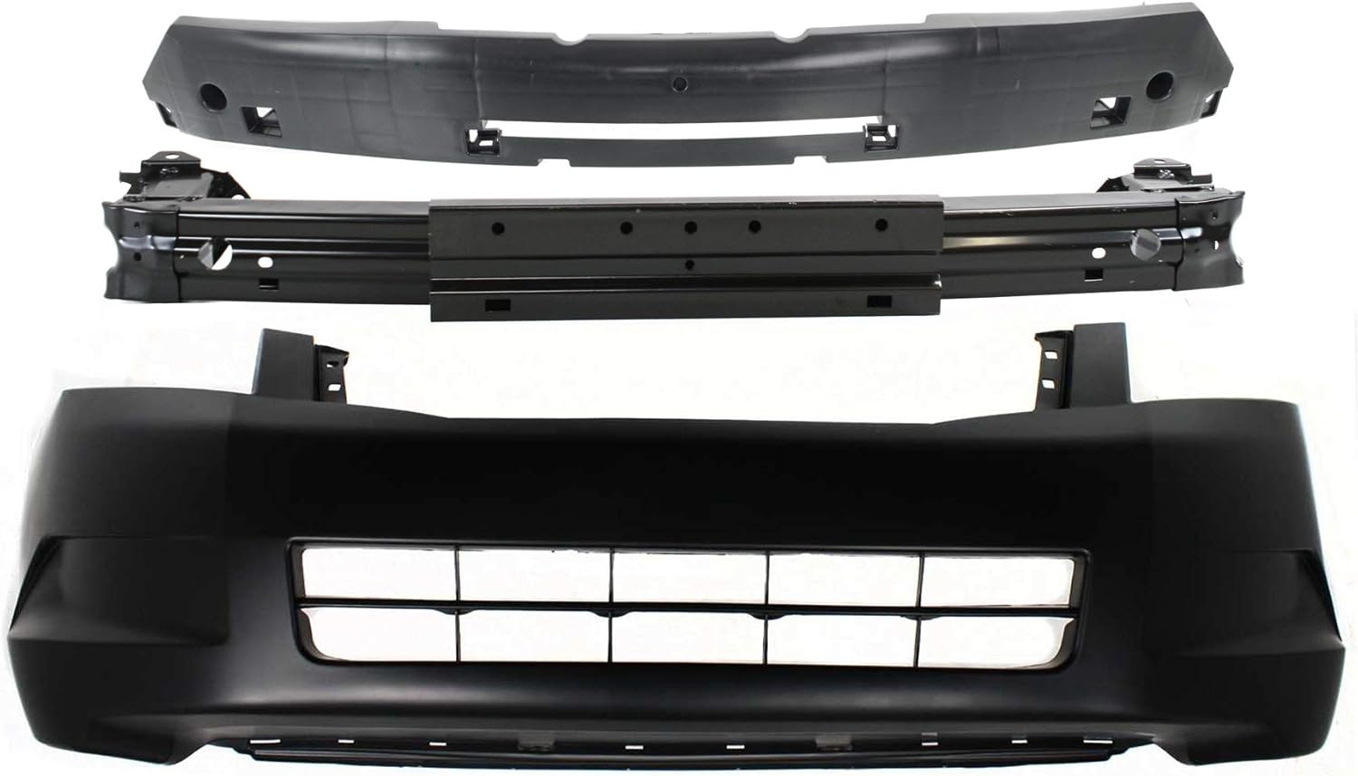 Garage-Pro Kit de cubierta de parachoques y amortiguador compatible con Honda Accord 2008 2009 2010, sedán, imprimado con refuerzo delantero