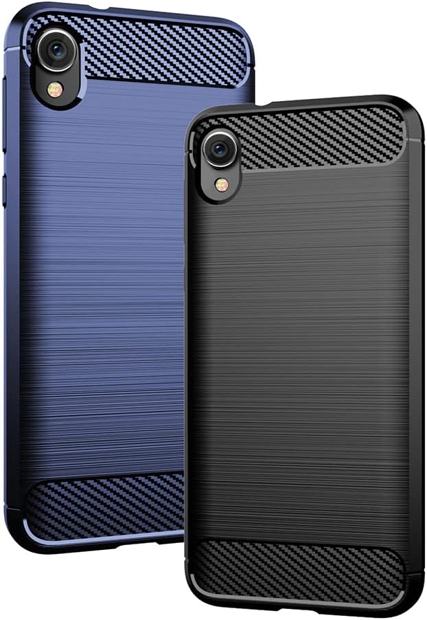 Asuwish Funda compatible con Moto E6 y protector de pantalla de vidrio templado, accesorios de celda de película, cubiertas delgadas de silicona
