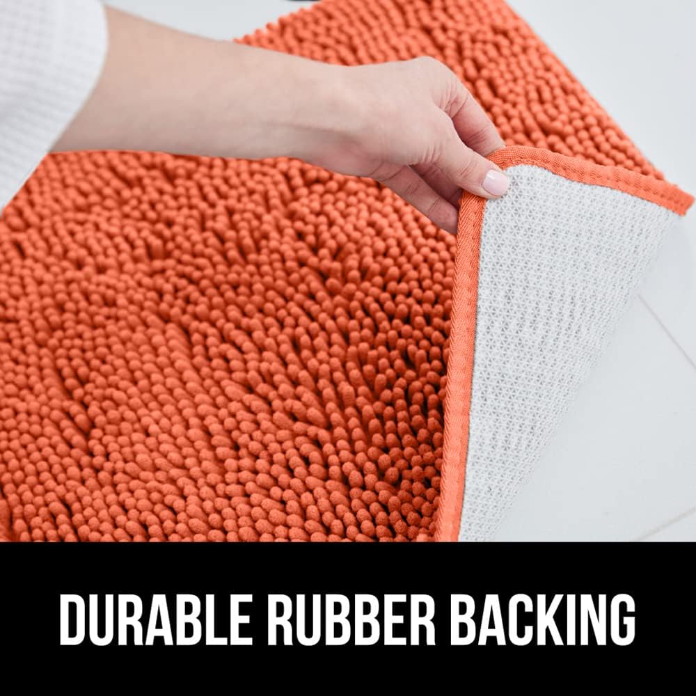 Gorilla Grip – Alfombra de baño de lujo, de felpa, extra suave, duradera y absorbente, lavado y secado a máquina, perfecta para una sola alfombra