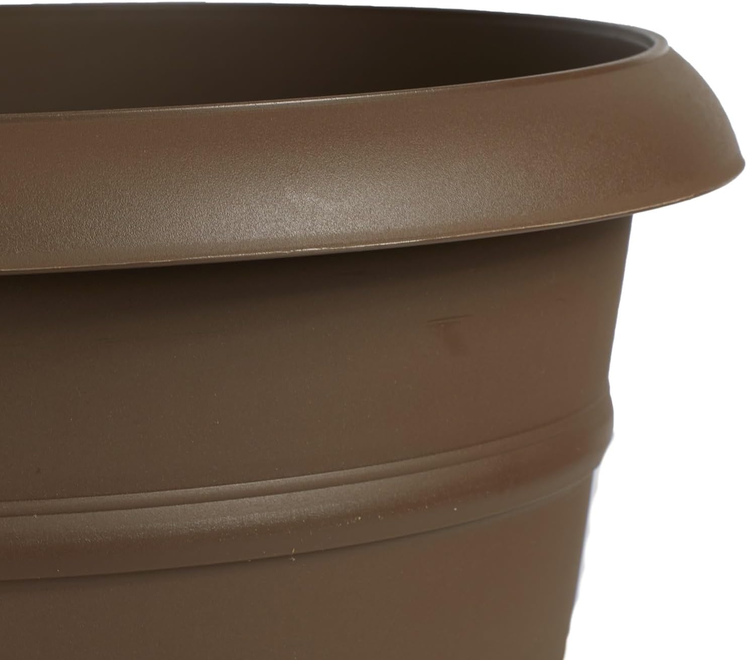 The HC Companies Marina – Maceta redonda de riego automático de 16 pulgadas, maceta de plástico ligera para plantas de interior y exterior, flores,