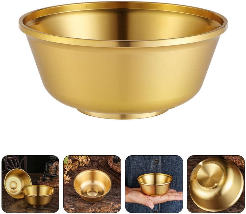 VOSAREA Cuenco de agua de altar Cuenco de oferta Tazón de agua budista tibetano Cuenco de agua Copa de vino Cáliz Taza de altar de meditación