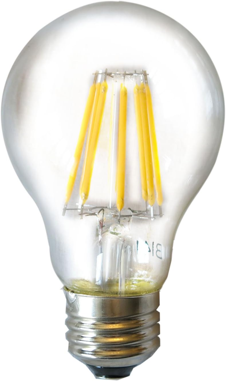 Brite Innovations Bombilla de filamento LED de ahorro de energía de 7 W, color blanco suave, 2700 K, reemplazo equivalente exacto a la bombilla
