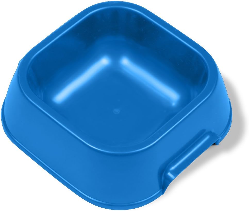 Van Ness Tazón de comida y agua para mascotas, plato de plástico de capacidad de 16 onzas para perros y gatos, base ancha sin puntas que evita