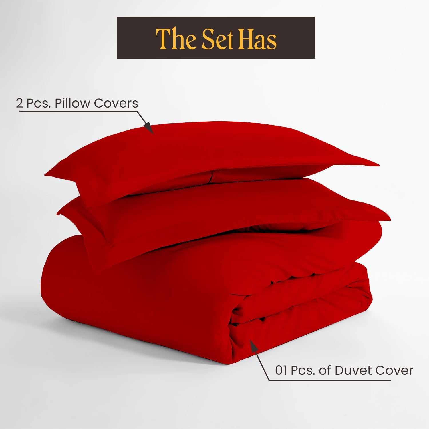 SGI bedding Lujoso juego de funda de edredón de 600 hilos, color rojo sangre, funda de edredón para invierno, ropa de cama de algodón egipcio de