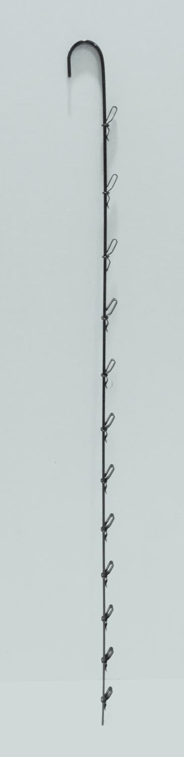 Store Supply Hunter – Estante de exhibición para mostrador, estante colgante de una sola banda, tiras de mercancía con 12 clips, soporte para