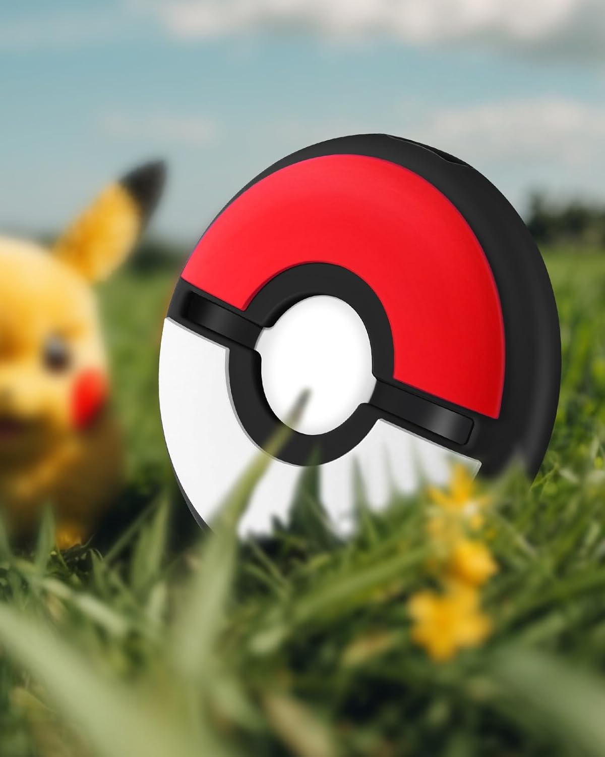 Gurgitat for Pokemon Go Plus Plus Case with Wrist Strap Cute Cartoon Girls Teens Game Boys Black Ball for Poké Go Plus+ Cover Accessory Slim Soft