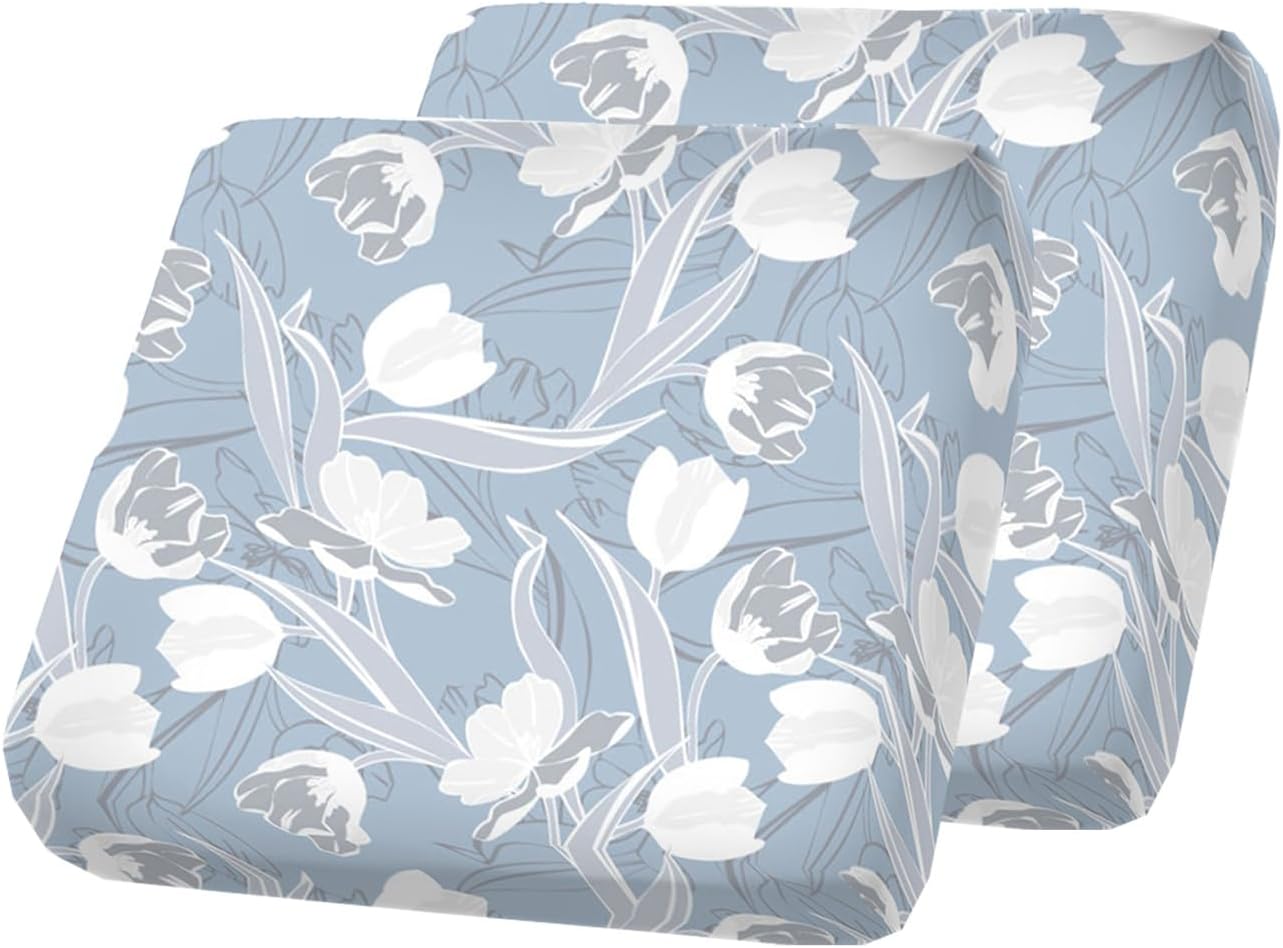 CRFATOP Fundas de cojín elásticas para sofá individual estampadas, fundas de repuesto adecuadas para sillón, sofá biplaza con banda elástica, 2