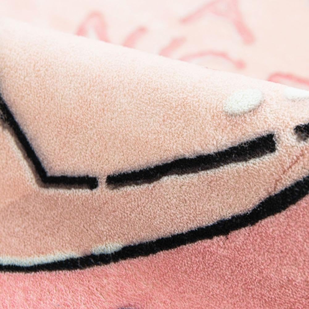 Alfombra de arte creativo irregular, alfombra de área estética irregular con forma de corazón rosa, alfombra en forma de pastel para sala de estar,