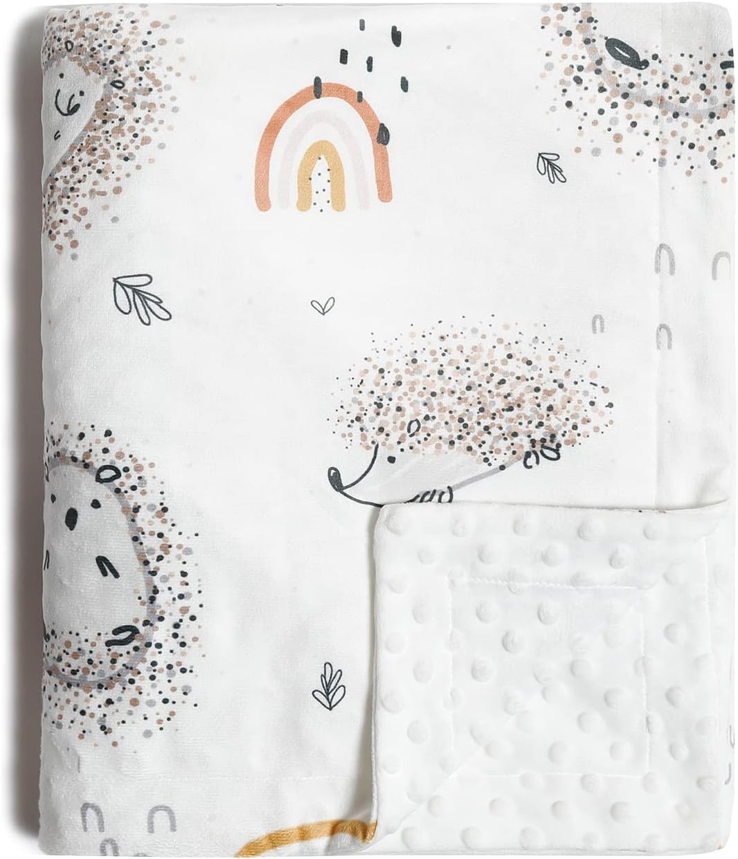insular Manta de bebé para niños y niñas, felpa suave Minky con respaldo de puntos, manta de recepción de doble capa para cochecito, cuna, manta de