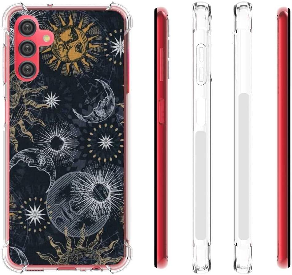Funda diseñada para Samsung Galaxy A13 5G, diseño de luna mágica celestial y sol, para niñas, mujeres, hombres, niños, TPU suave a la moda