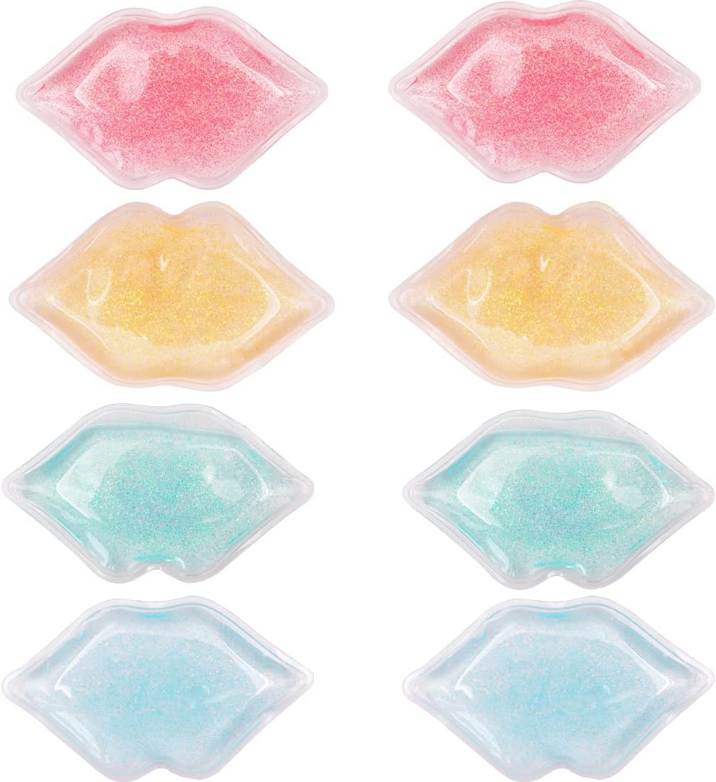 Paquetes de hielo para labios, paquete de hielo para labios, mini bolsa de hielo para uso en frío para labios para evitar que el lápiz labial se
