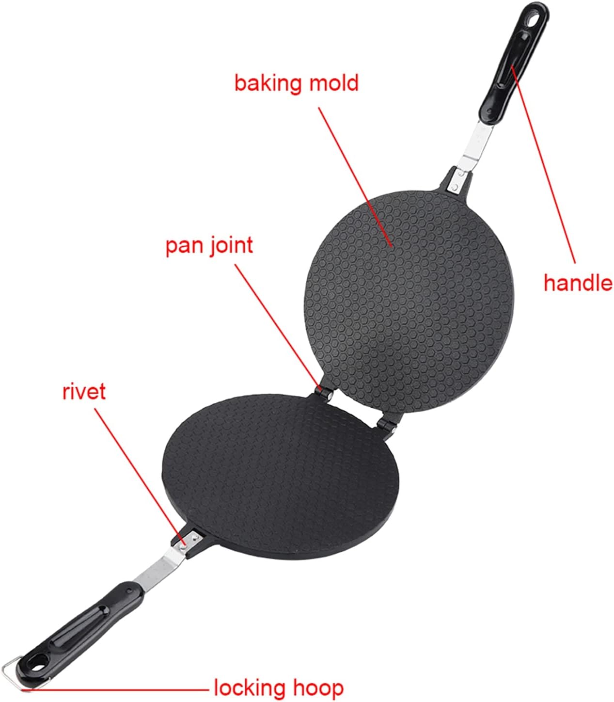 Plato de herramientas para hacer rollos de huevos, sartén grande negra para hacer utensilios, herramienta de moldeo Molde Molde Plato Plato Sartén,