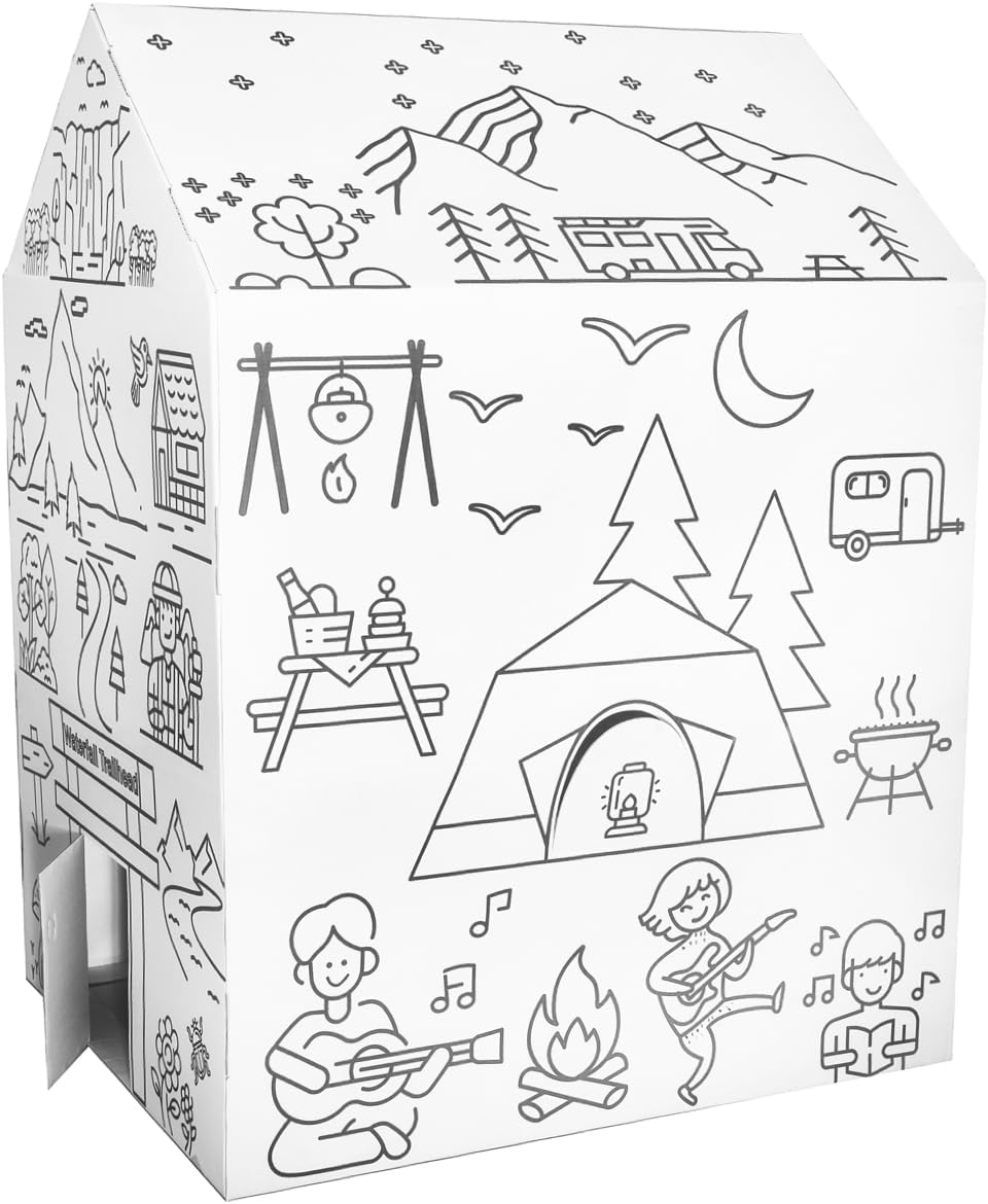 “My Camping Adventure” Colorea tu propia casa de juegos – Abraza la emoción y la alegría de acampar en Lakefront by The Mountain., El mejor arte y