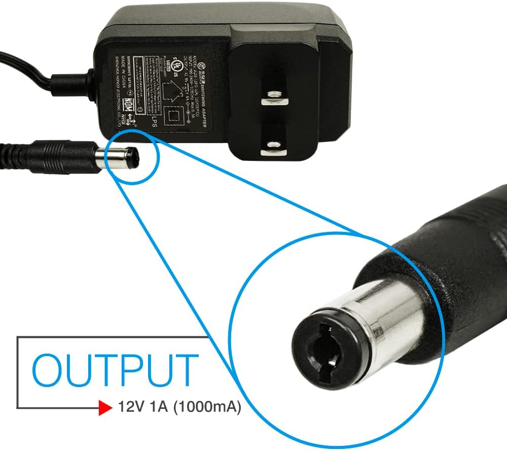 Paquete de 2 fuentes de alimentación de 12 V 1 A CACC, CA 100-240 V a CC, adaptador de pared de 12 W, 12 V, 1 amperio, convertidor de alimentación
