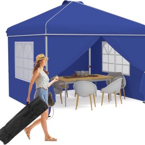 yoyomax Cenador plegable instantáneo, de 8 x 8 pies, carpa de sombra ligera para exteriores con paredes laterales y ventanas de protección solar, yoyomax Cenador plegable instantáneo, de 8 x 8 pies, carpa de sombra ligera para exteriores con paredes laterales y ventanas de protección solar,