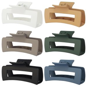 Sisiaipu Pinzas grandes para el cabello de 4 pulgadas, 6 pinzas grandes para cabello grueso, pinzas cuadradas para el cabello para mujeres, pinzas Sisiaipu Pinzas grandes para el cabello de 4 pulgadas, 6 pinzas grandes para cabello grueso, pinzas cuadradas para el cabello para mujeres, pinzas