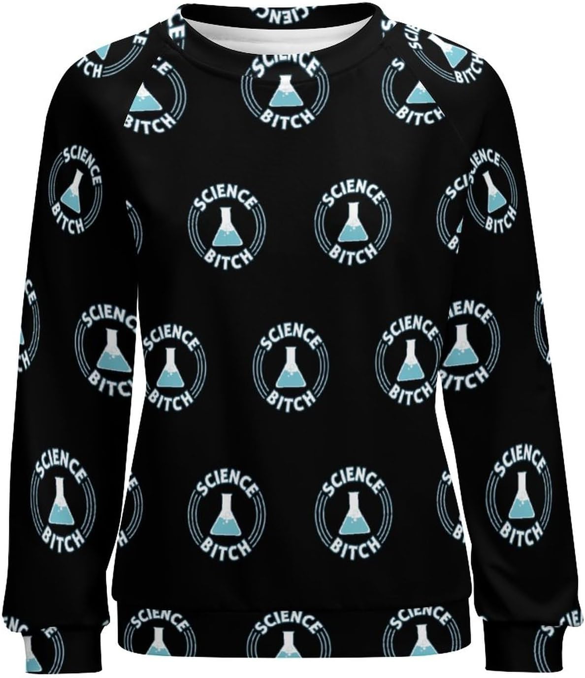 Science Bitch Women’s Graphic Long Sleeve Sweatshirt Casual Crewneck Pullover Relaxed Fit Tops