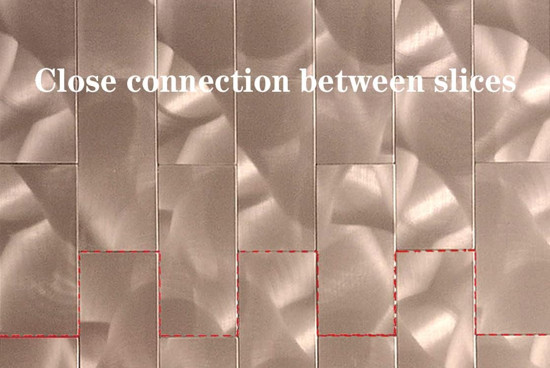 YMMXGE – Azulejos autoadhesivos para salpicaduras de 5 hojas para decoración del hogar, adhesivo de aluminio 3D para pared, cocina, baño, chimenea,
