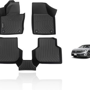 KELCSEECS Alfombrillas personalizadas para Volkswagen Jetta 2012-2018, protección para todo tipo de clima, revestimientos de suelo de elastómero KELCSEECS Alfombrillas personalizadas para Volkswagen Jetta 2012-2018, protección para todo tipo de clima, revestimientos de suelo de elastómero