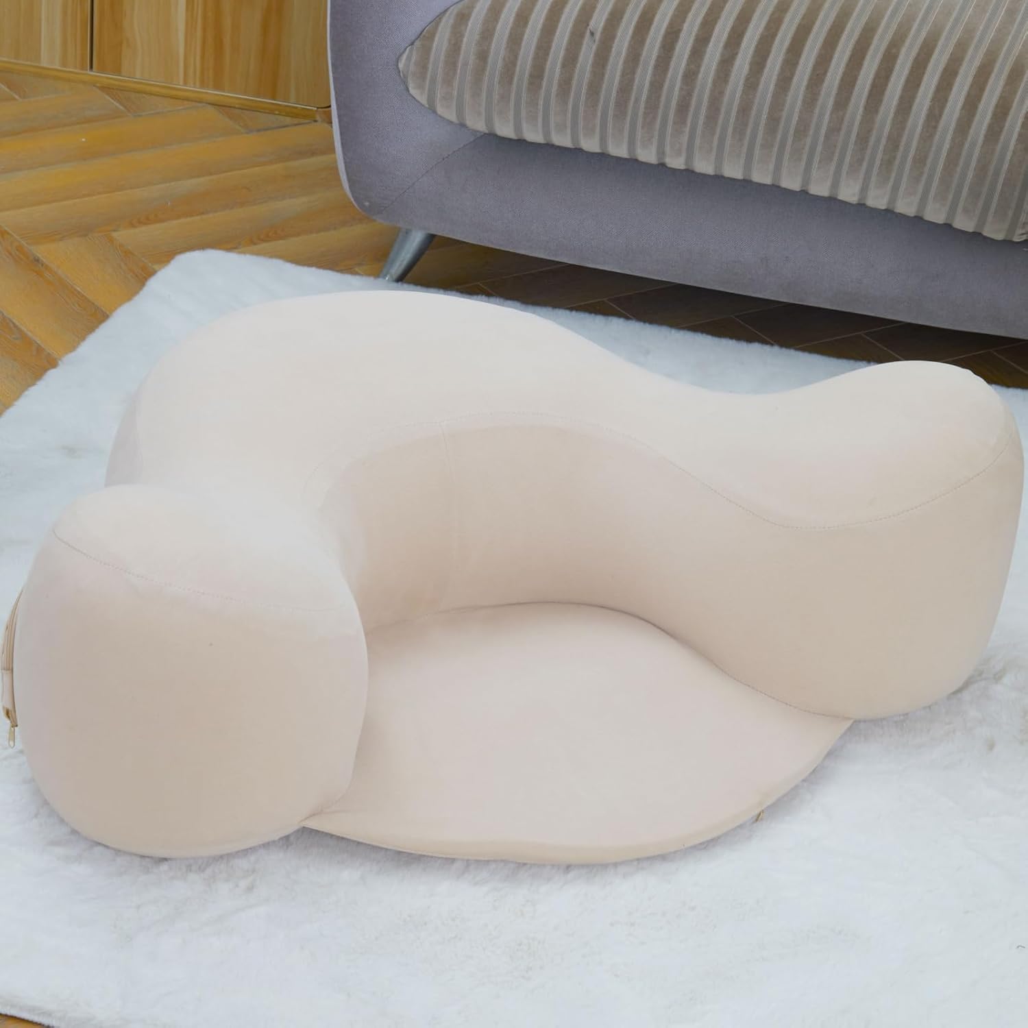 Cojín inflable grande de meditación Zafu Yoga, almohada de suelo de meditación sentado en el suelo, cojín grande de suelo para adultos, funda
