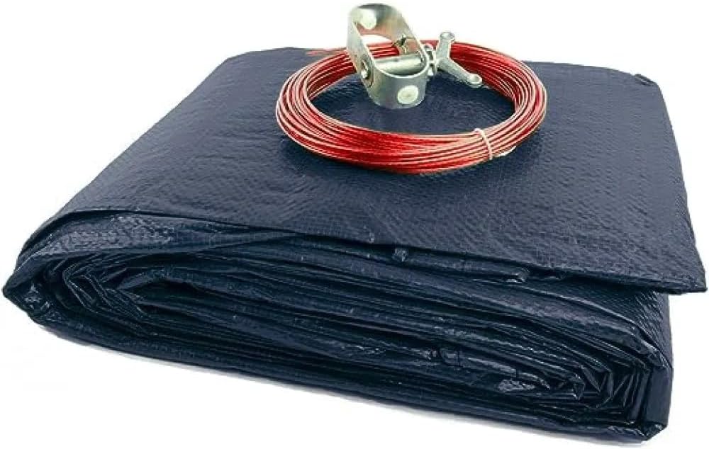 Cubierta de piscina de invierno de lujo para piscinas redondas de 18 pies  AzulNegro  Fácil de instalar, protección UV y duradera  Incluye material