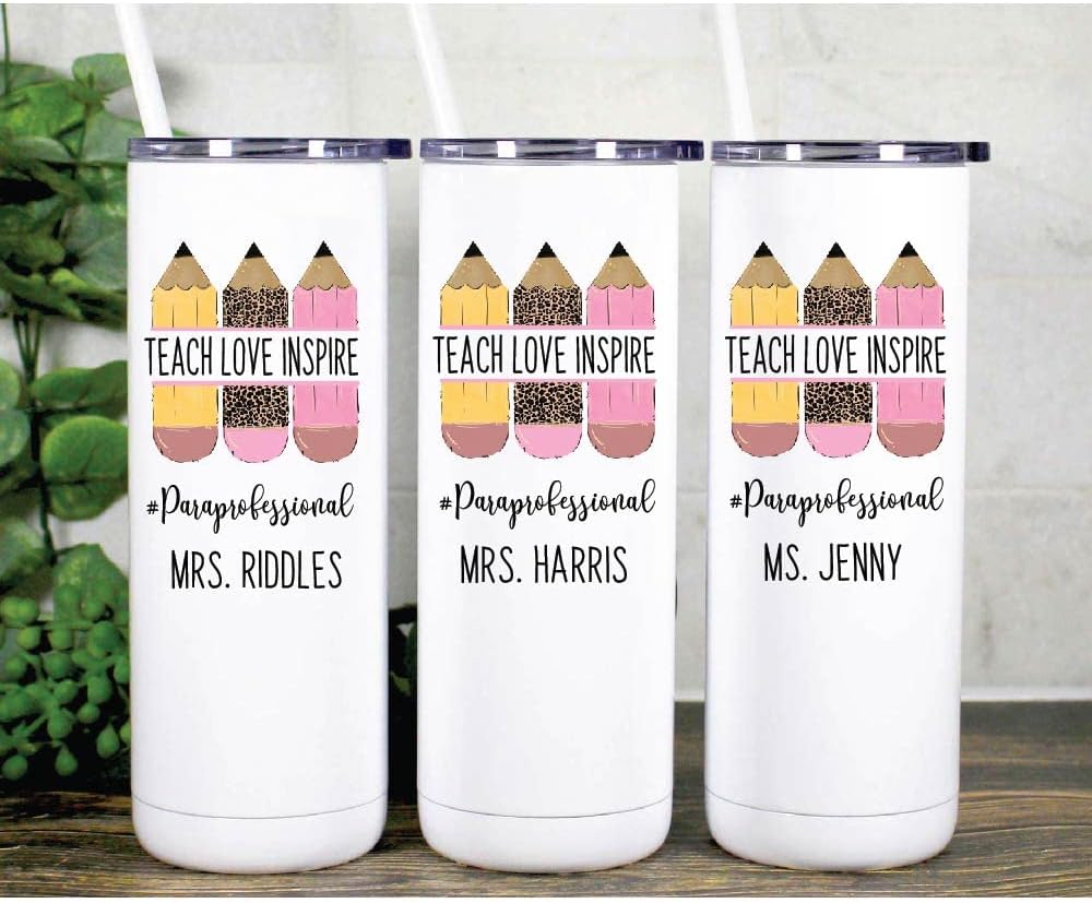 AVITO Regalo paraprofesional personalizado, vaso de 20 onzas, vaso PARAProfessional personalizado, profesor de velocidad, regalo para profesor, para